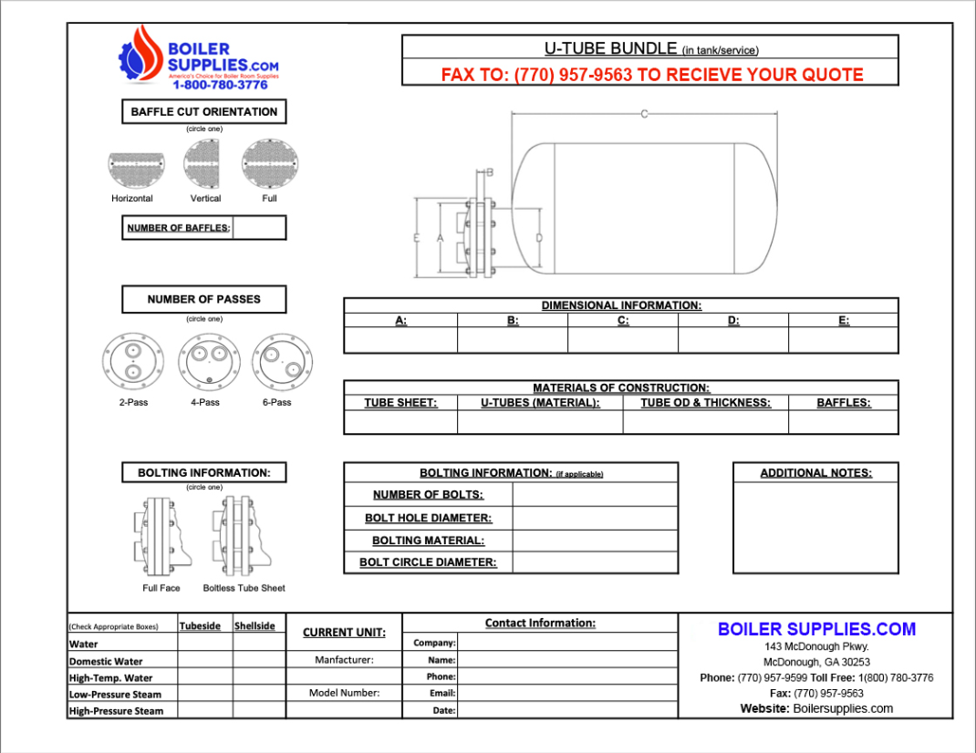 How To Measure Tube Bundle In Tank